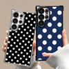 Polka Dots Art Fashion Desgin Plating Phone Case For Samsung Galaxy S24 S25 FE S26 Edge S23 Ultra S22 S21 Plus S20 Anti-Fall Air
