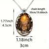 Exquisite Oval-shaped Pendant, Beautiful Evening Accessory Necklace