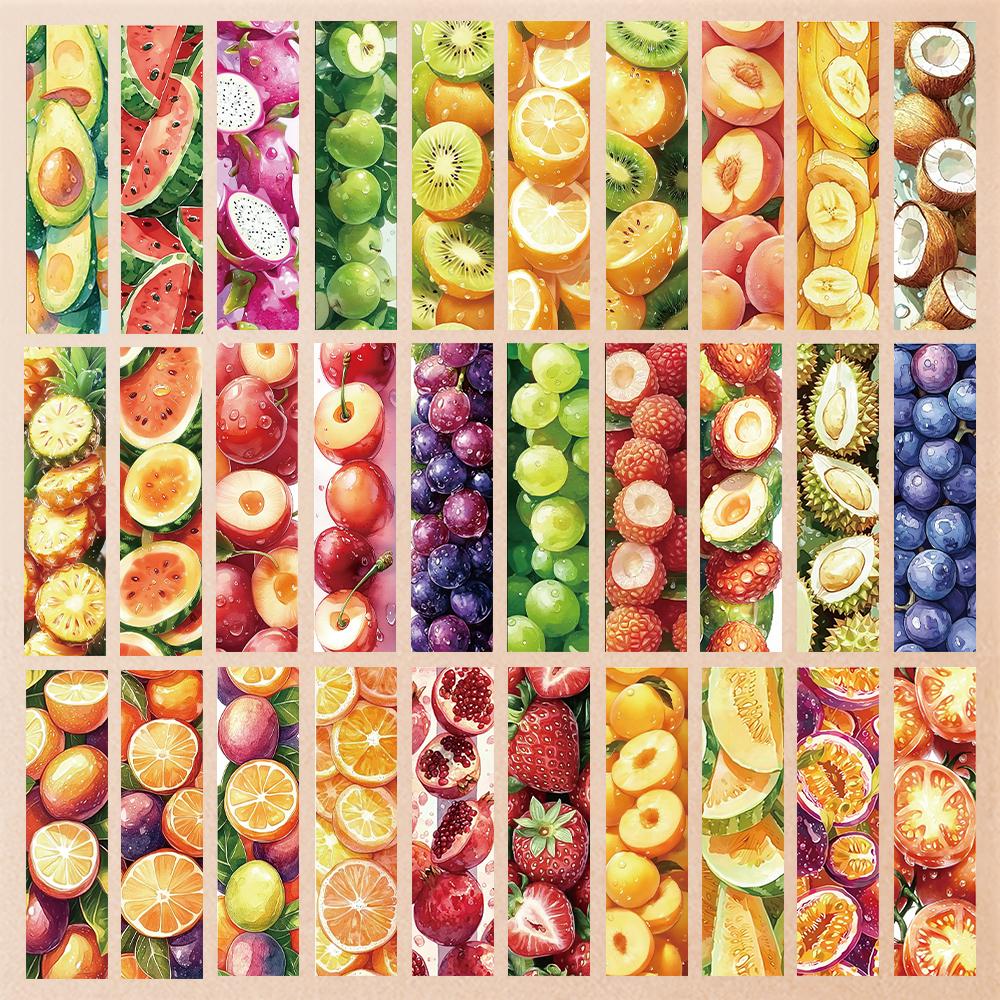 32pcs, Fruit Collection Bookmarks, Back to School Season, Christmas, Halloween, Suitable for Teachers, Readers, and Birthdays.