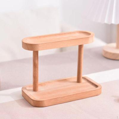 Jewelry Storage Rack Tabletop Key Holder Wood Earrings Display for Entrance