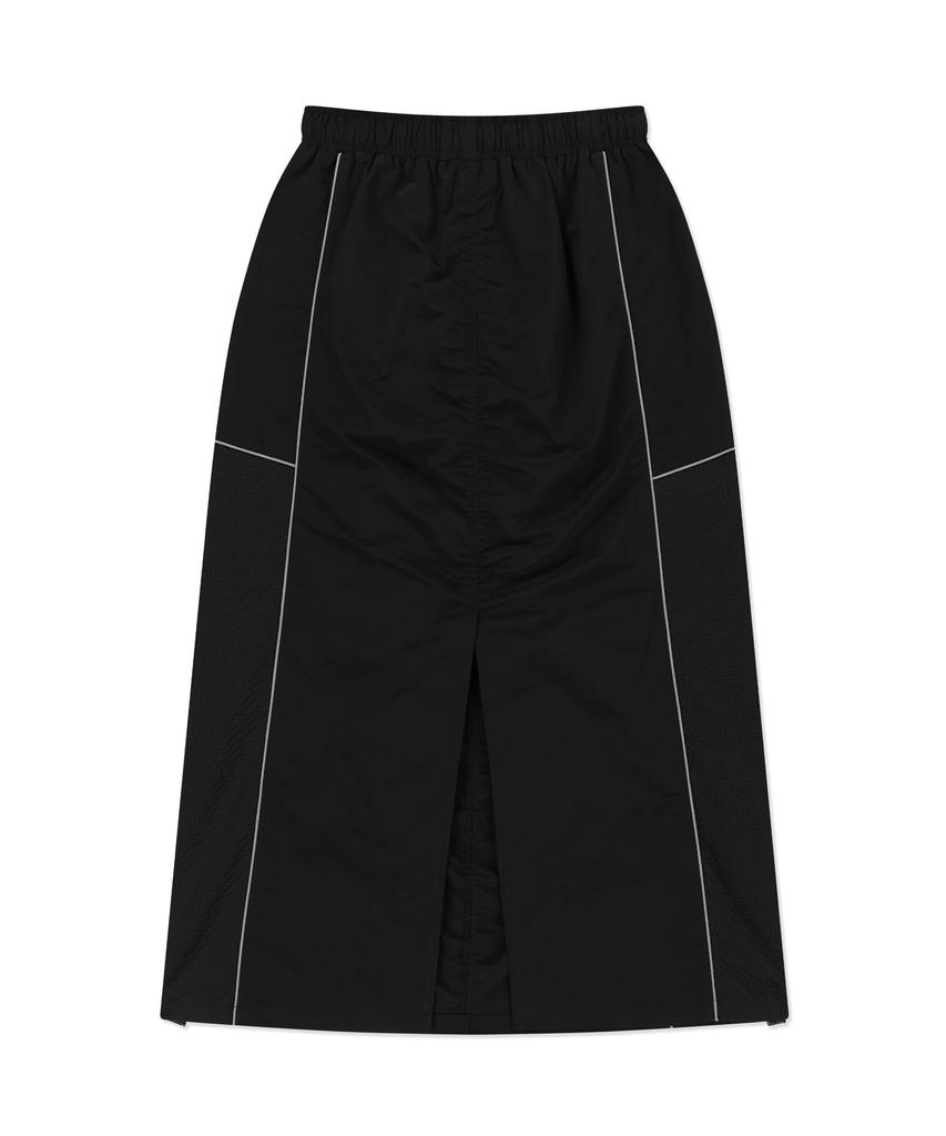 Brown Bless W Tag Shirring Piping Skirt - Black