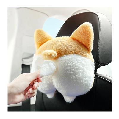 NOELAMOUR Corgi Tissue Car Hanging Tissue Cute Stuffed Animal Case, Cover, (1 Butt)