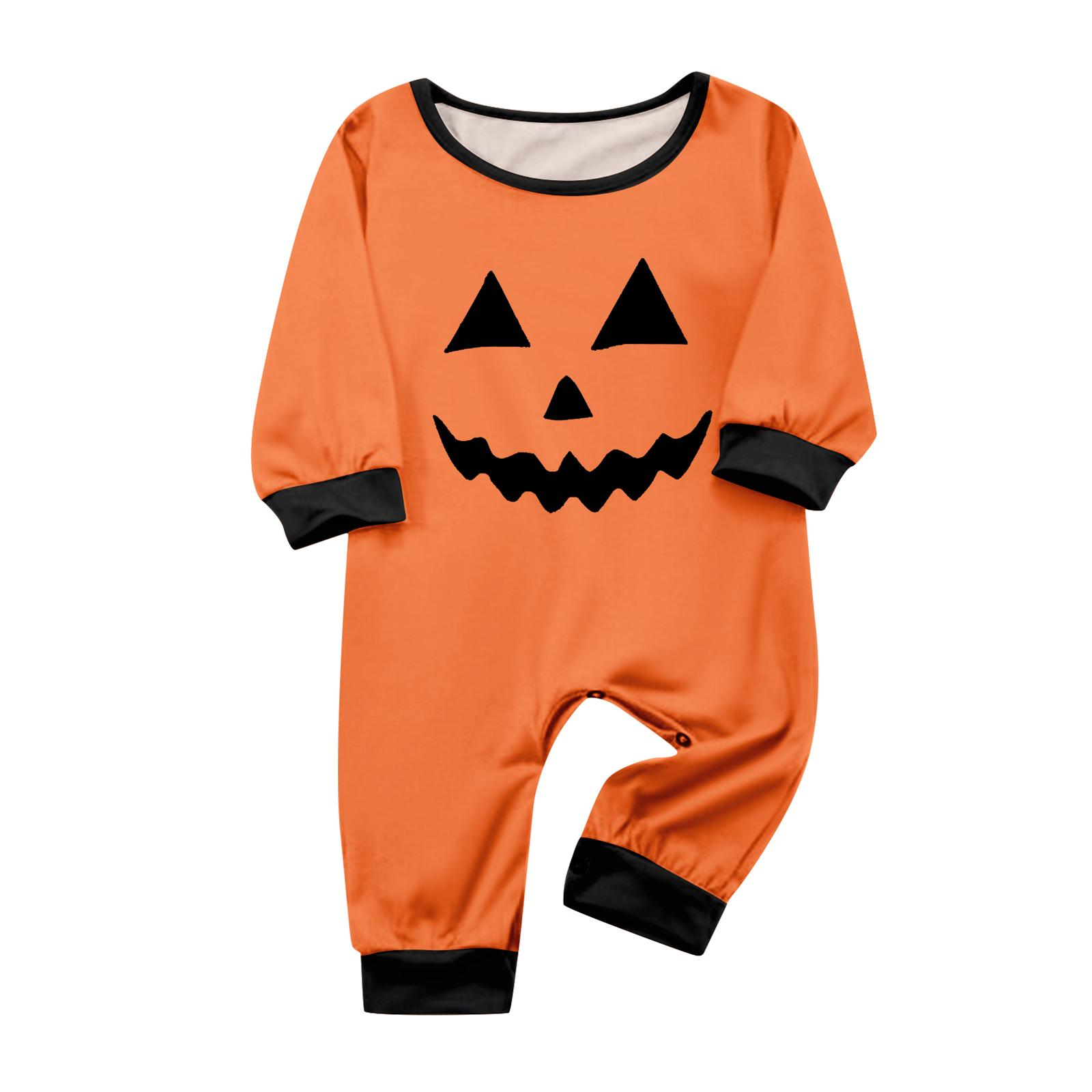 Family Matching Halloween Printed Short Sleeve Pajama Set for Women Men Kids 9 Months