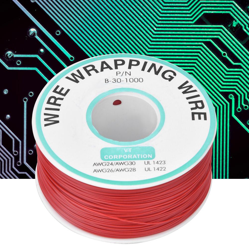 Red OK Wire Printed Circuit Board Repairing Anti Oxidation 30AWG Wrapping Jumper Wire 300m