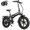 VITILAN Bicicletă Electrică V3 20"x4.0" Motor de Vârf 1200W Frână cu Disc Hidraulică 7 Viteze E-Bike de Oraș 48V 13AH Afișaj LCD Viteză Maximă 45Km/h