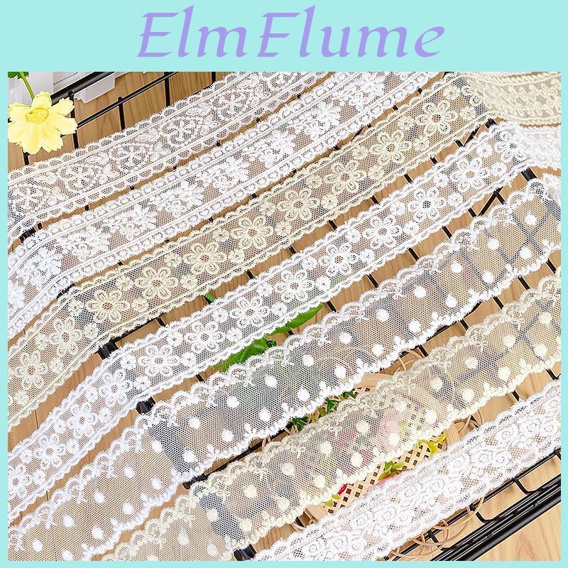 Whitebeige Cheap Hot 5yardslot Diy Mesh And Cotton Material Embroidered Lace Trimming Clothes Edge