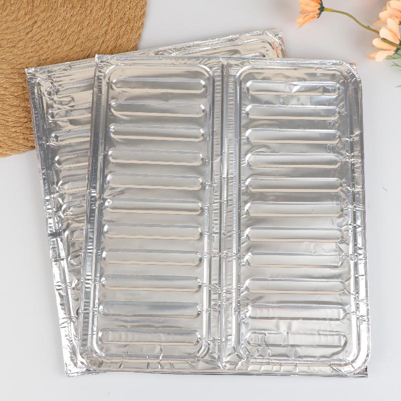 

2Pcs Foldable Aluminum Foil Stove Splash Guard - Heat-Resistant Kitchen Oil Splatter Shield for Cooking