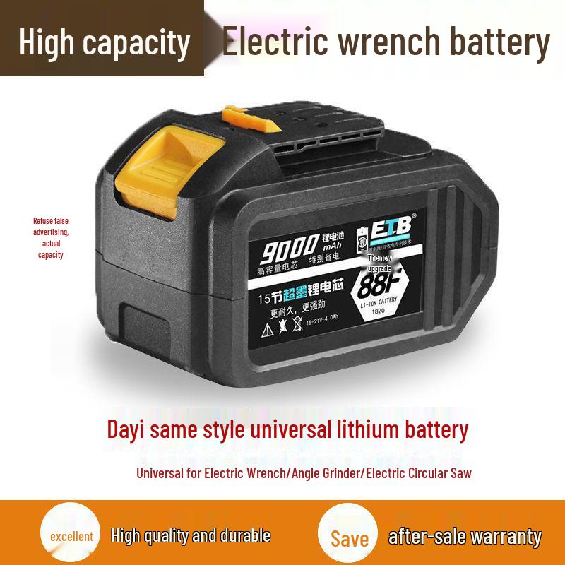 Universal 48VF/88VF Impact Wrench Battery & Charger for Angle Grinder and Electric Hammer