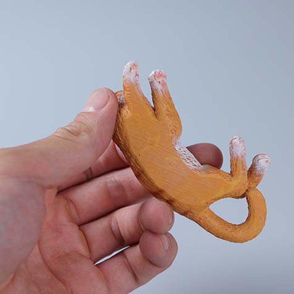 Simulation Cat Pet Model Cartoon Lying Cat Statue Adorable Cat Ornament Kids Toy