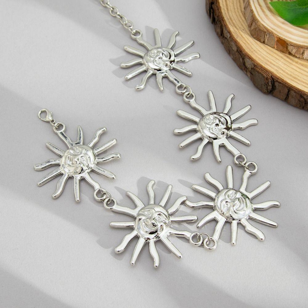 Vintage Metal Sunflower Waist Chain Flower Ethnic Style Belt  Beach Accessories