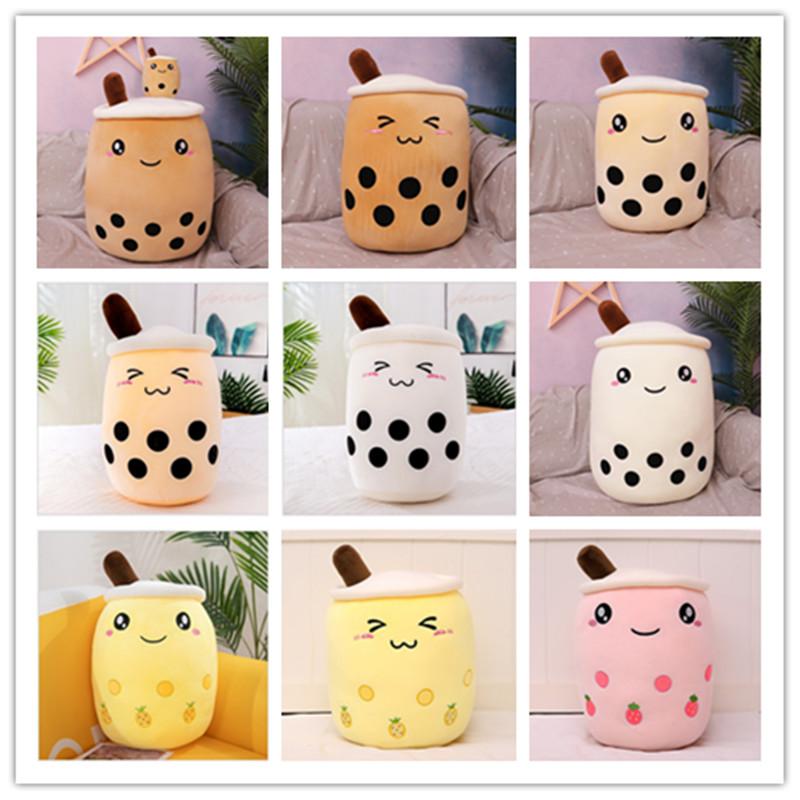 24cm Cute Milk Tea Cup Plush Toys Soft Stuffed  Kawaii  Boba Tea Plushie Toy For Kids Christmas Toys Birthday Gifts