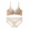 Small Breasts Gather Lace, Sexy Mulberry Silk A, Bacteriostatic, Temperature-changing Lining, No Steel Ring Bra Set
