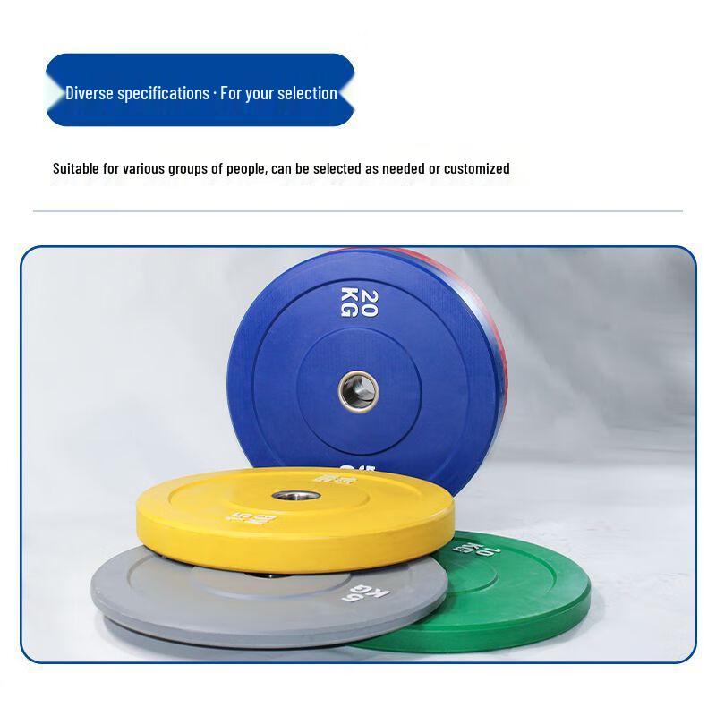 Colored Rubber Barbell Weight Plate