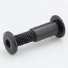 Pack of 10 M6 Black Screw Posts for Belt Buckles, Binding Bolts, Carbon Steel, Furniture Snug (M6*12)