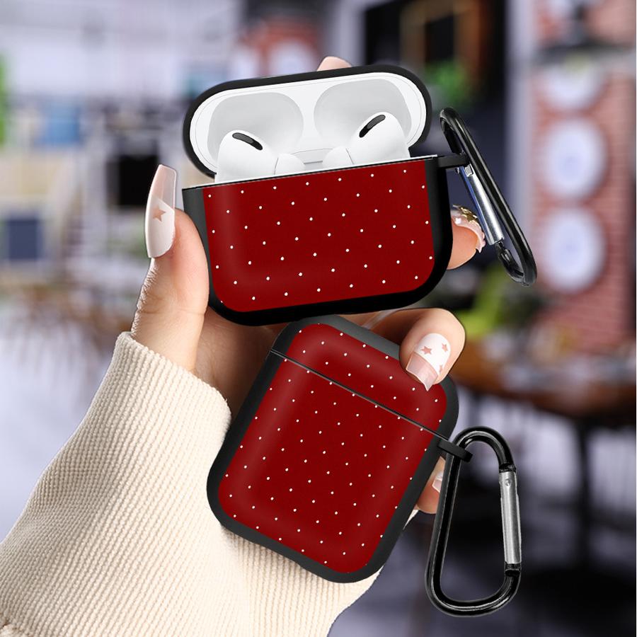 Red White Polka Dots Earphone Cases Cover Case For Airpods 4 1 Pro2 3 2 Pro Pro3