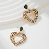 Trendy Leopard Heart Polka Dot Drip Earrings for Women