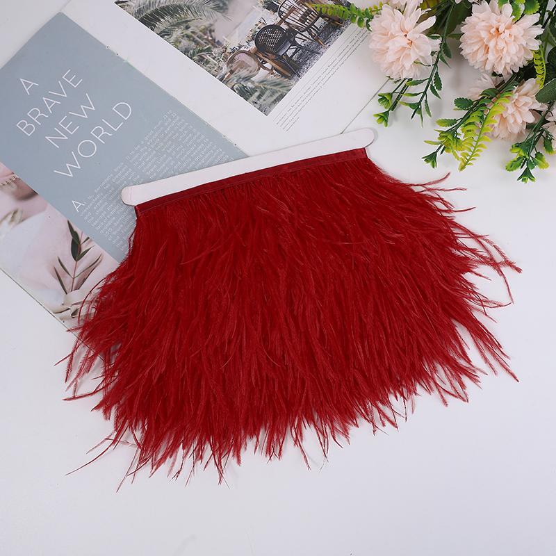 Natural Ostrich Feather Ribbon 1/5/10M, 10-15Cm Multicolor For Diy Crafts, Carnival Decor, Stage Show, Ready Stock, Factory Dire