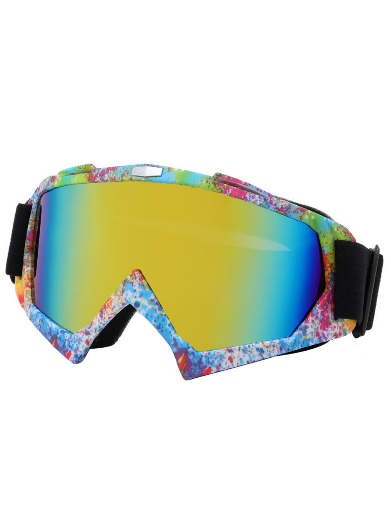 New outdoor sports windproof goggles, UV-proof mountaineering riding glasses and windproof adult ski goggles. зелёный