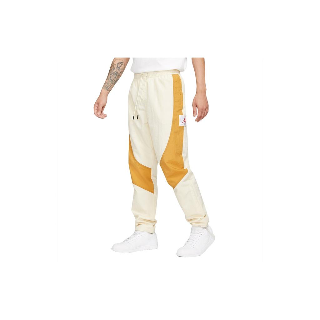 Air Jordan Flight Contrasting Colors Breathable Drawstring Sports Pants Yellow Men's CV3175-275