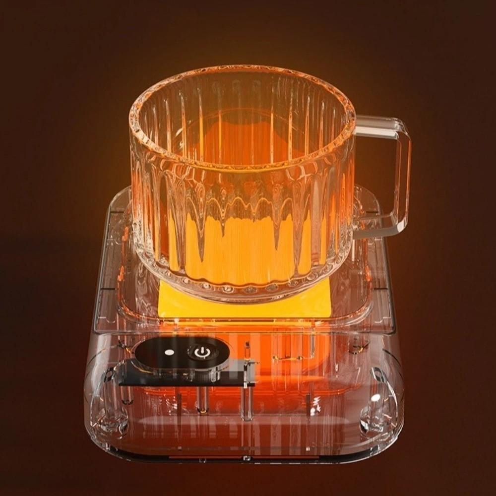 Intelligent Electric Cup Warmer Low Noise Energy Saving Cup Heating Pad Rapid Warming Anti-slip Base Heating Coaster Home Desk