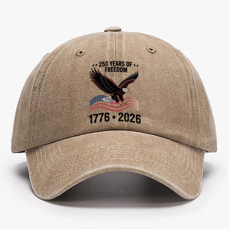 1pc Printing Baseball Cap for Women US 250th Anniversary Cap Adjustable Retro Washed Patriotic Cap 250th Anniversary Trucker Hat