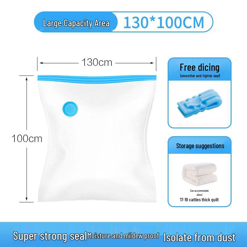 Vacuum Compression Storage Bag for Clothes, Quilts, and Pillows