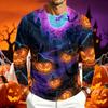 Men's Casual Long Sleeve Halloween Printed T-Shirt for Everyday Wear