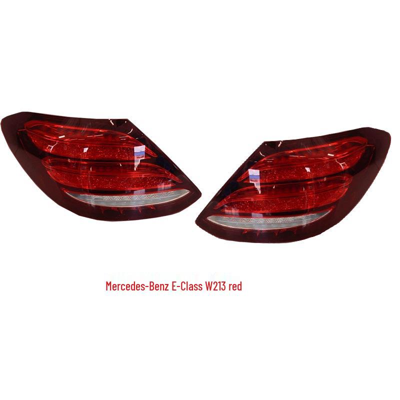 Compatible with Mercedes-Benz E-Class 2016-2020 W213 Taillight LED Sequential Turn Signal, Brake Light, Red To Black.