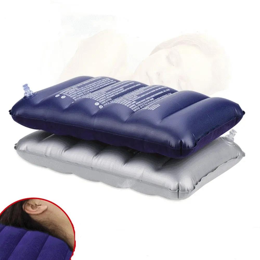 Portable Air Cushion Pillows Folding Square Inflatable Pillows Car Travel Hiking Nap Rest Cushion Outdoor Home Travel Pillow