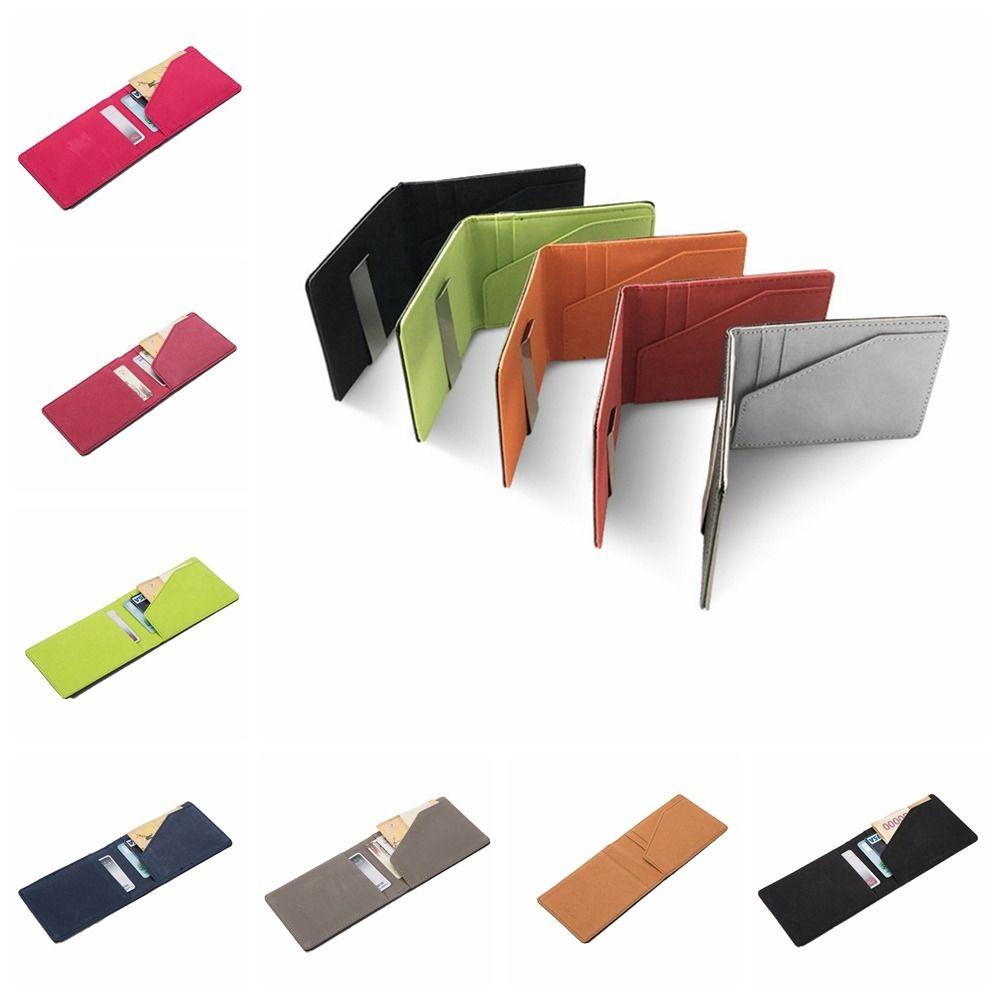 Korean Style Men's PU Leather Wallets Short Money Clip Wallet Fashion   Shopping