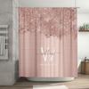 Custom Personalized Shower Curtain with Glitter Design for Bath Decor Modern Bathroom Accessories for Her Gift Idea