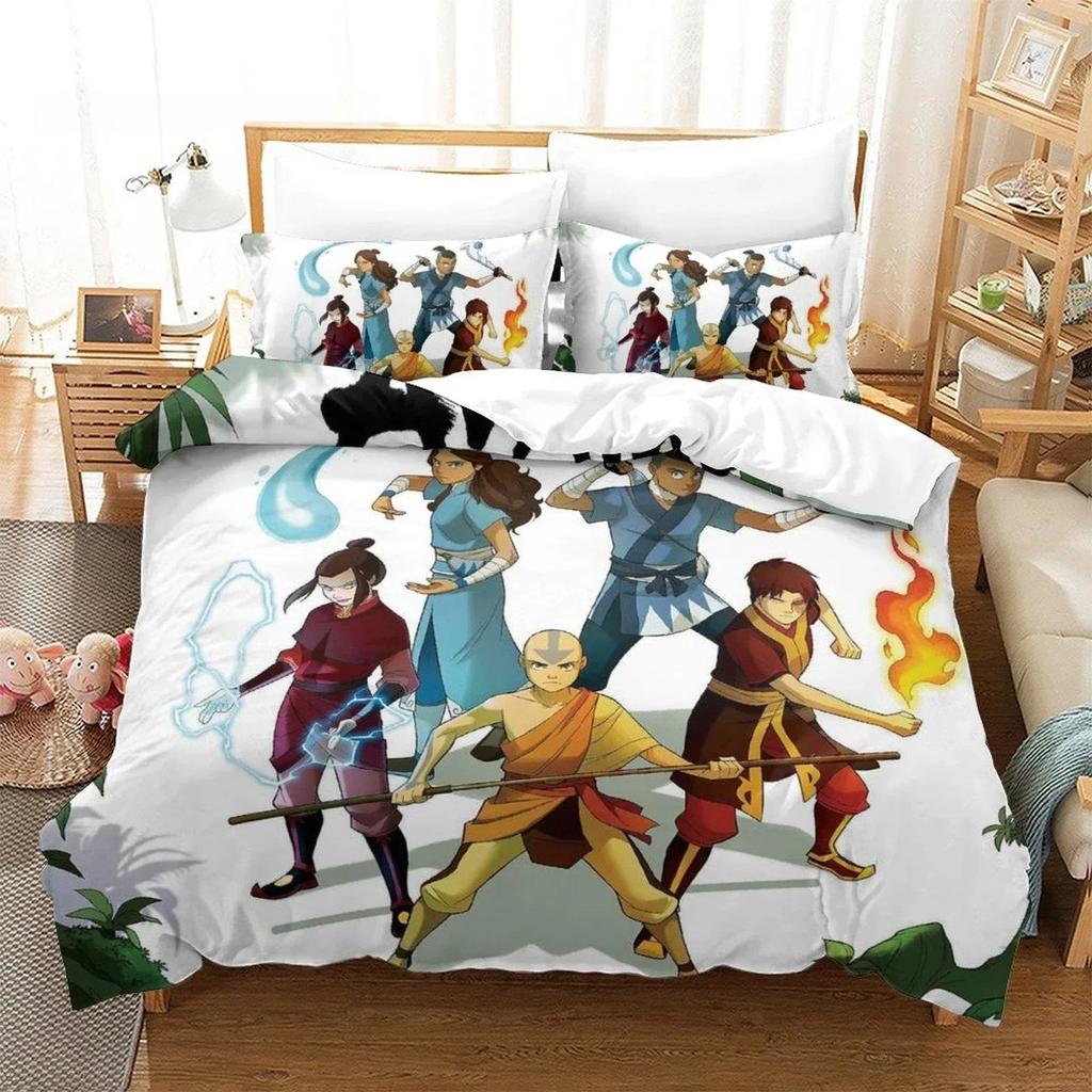 New Avatar The Last Airbender Beding Set Single Twin Ful Quen King-Sized Dimensionsd Dimensions Bed Linen Set Adult People Bedrom Duvet cover Sets