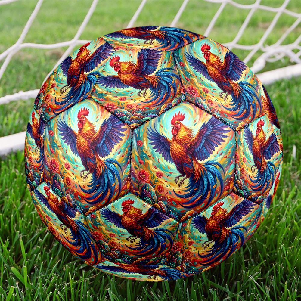 1pc Colorful Rooster Dance Durable Size 5 Soccer Ball Professional Match Training Football Indoor &Outdoor Sports Ball P60192