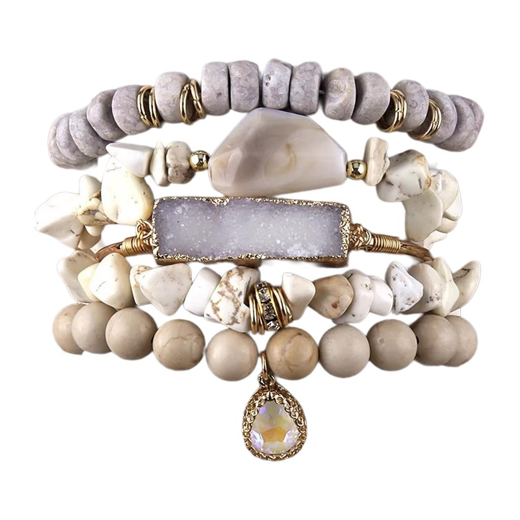 Natural Stone Bracelet Adjustable Bracelet Beads Bracelet Enhancing Peace and Self Discipline for Sophisticated Outfit