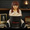Horror Girl Figurine Creepy Girl Doll Popcorn Bucket Halloween Table Centerpiece Scary Girl Statue for Horror Themed Parties
