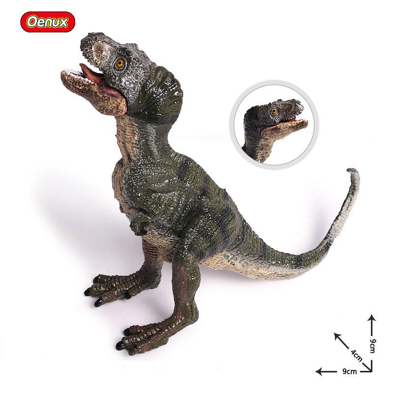 Oenux Mini Jurassic Stegosaurus Saichania Solid PVC Dinosaur World Animal Model Action Figures Collection Toy For Kids