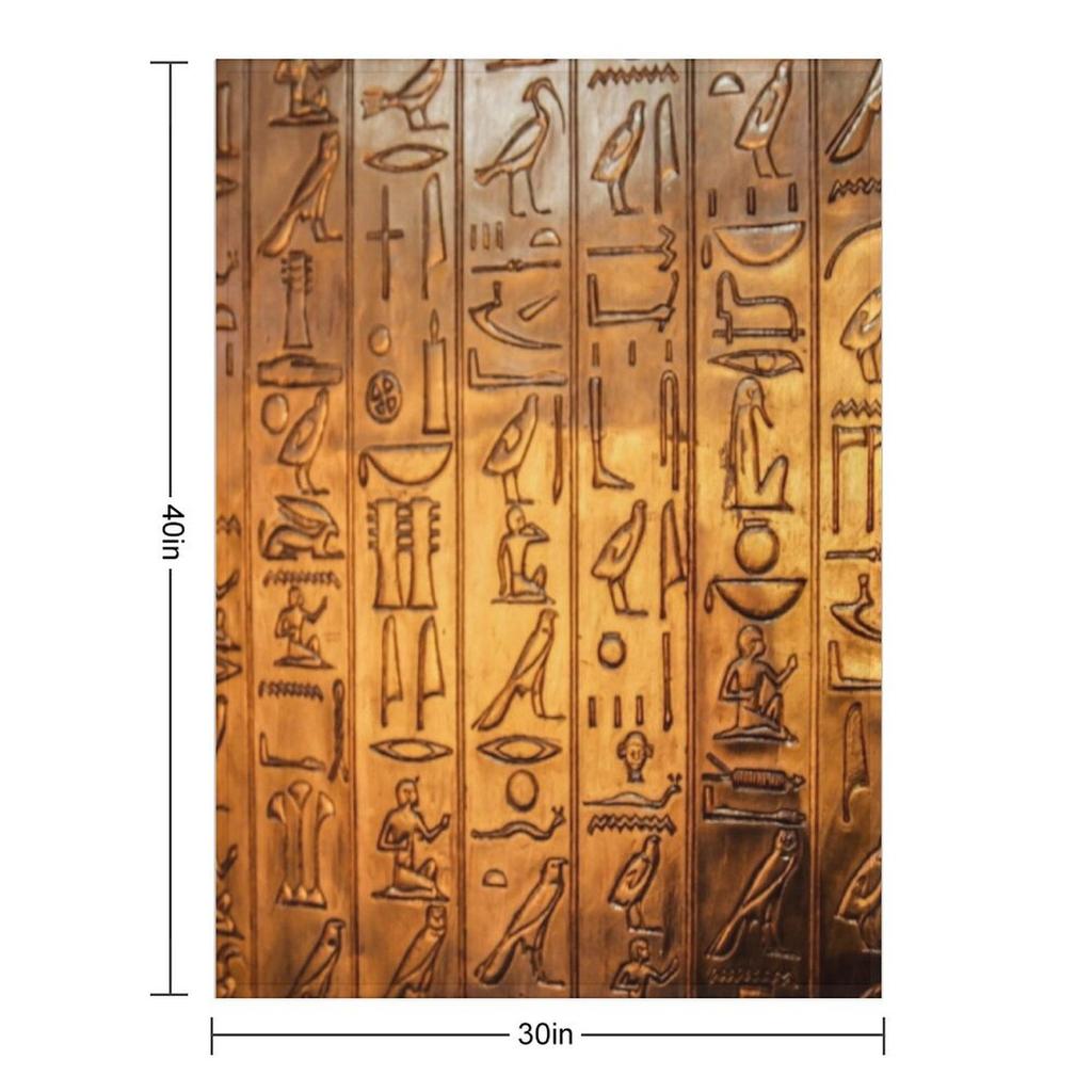 Egyptian hieroglyphs Throw Blanket Designers Kid'S Bed bed plaid Blankets