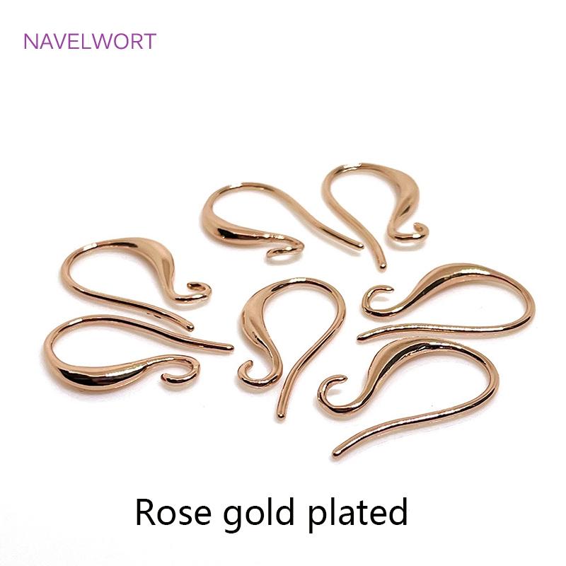 Zubehör für die Ohrringherstellung 14K Goldplattierte Ohrhaken Messing Metall Ohrdraht DIY Mode Schmuckherstellung Zubehör Großhandel