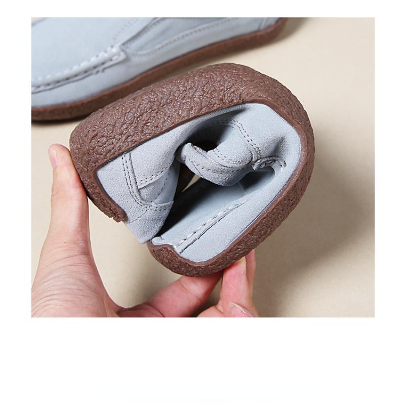 Women Flats Cow Suede Shoes Comfortable Slip-on Casual Fashion Ladies Loafers Soft Leisure Square Toe  Size 35-42
