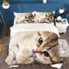Gatti e Cani Animali Ragazza Ragazzo Set Biancheria da Letto Squisito Set Biancheria da Letto Copripiumino Letto Set Biancheria da Letto Lusso Compleanno