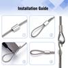 Aluminum Crimping Loop Sleeve Double Cable Ferrules Fit for Wire Ropes Rigging Fence Net Clotheslines Dog Chains Accessories