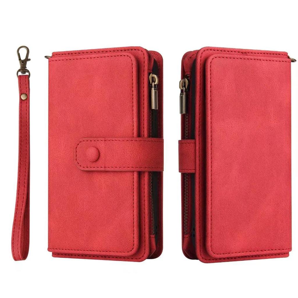 Samsung A03S/A22 Multi-card Zipper Wallet Phone Case - Cross-border New Style, Skin-feel Protective Cover