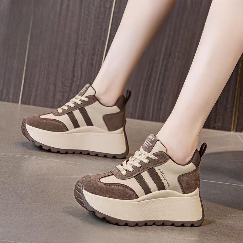 Women's Sneakers Platform Shoes Spring and Autumn New Fashion Versatile Thick Sole Outdoor Casual Lightweight Shoes