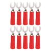 10Pcs J.20019 6mm U Shape Insert Plug High Pressure Resistant Y Type Banana Plug for Electronic Industrial EquipmentRed