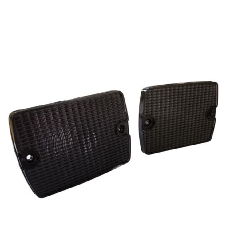 Smoked Front Turn Signal Parking Marker Light Housing Amber Black For Jeep Wrangler YJ 1987-1995