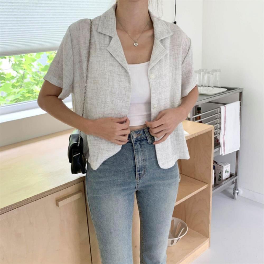New ArrivalS Open Run Women S Linen Collar Neck Cooling Short Sleeve Jacket Mult