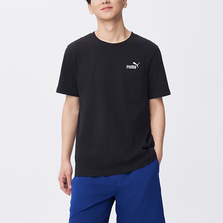 New PUMA ESS SS25 T Shirt Unisex Black 691550-01