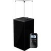Patio Gas Heater Patio Mini Glass Panel Black Automatic 8,2 kW