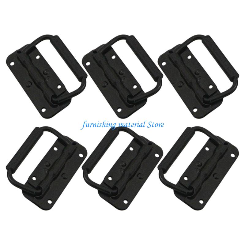 Y5GD Pack of 6 Space Saving Foldable Door Handles Strong Iron Construction Easy installs