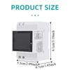 1Pcs D52-2066 Digital Display 6In1 Din Rail Ac Monitor Voltage Current Power Factor Active Kwh Electric Energy Frequency Meter